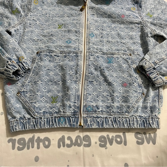 Louis Vuitton All Over Jacquard Denim Hooded Jacket - Picture 3 of 6
